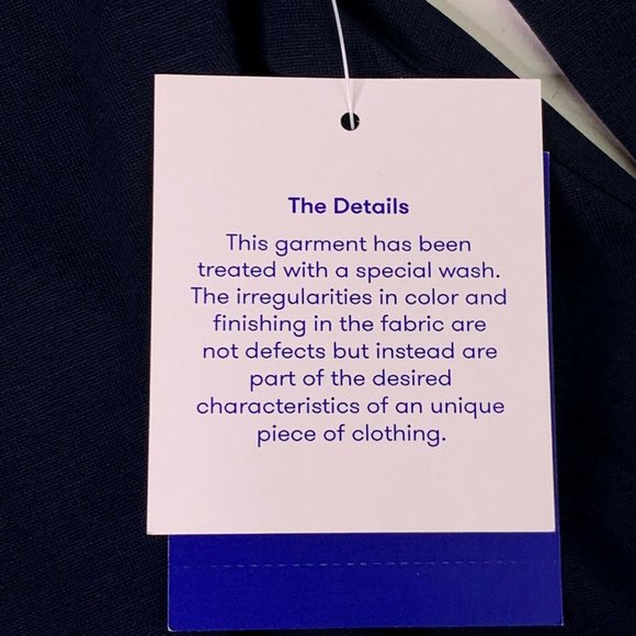 Joy Lab Navy Blue Twist-Front Long Sleeve Top M - Picture 6 of 8